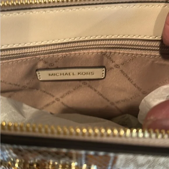 Michael Kors Cream Satchel Structured Design - Picture 8 of 8